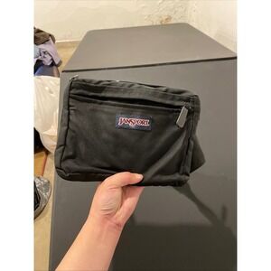 Jansport Black Fanny Pack Waist Bag Belt Bag Adjustable Strap Zip Pockets Unisex